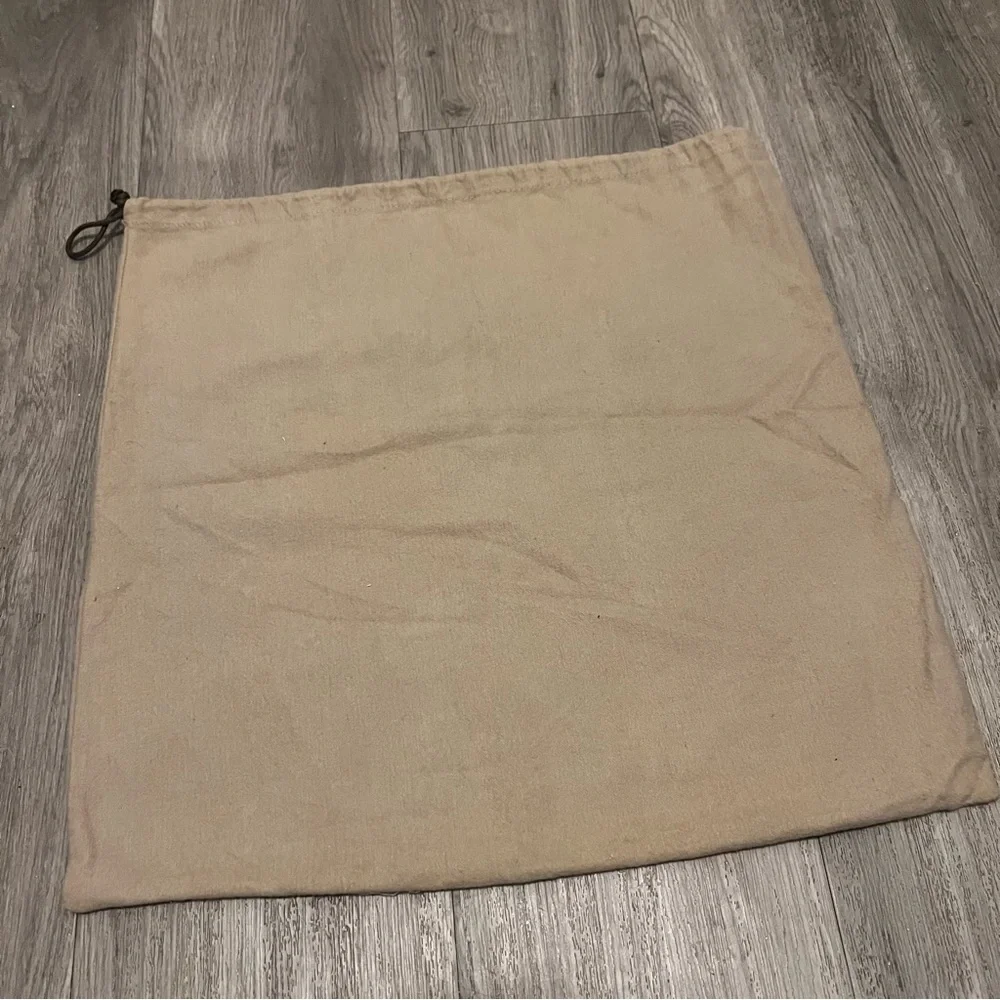 BOTTEGA VENETA Tan Flannel Drawstring Dust Bag 18.75x18 inches